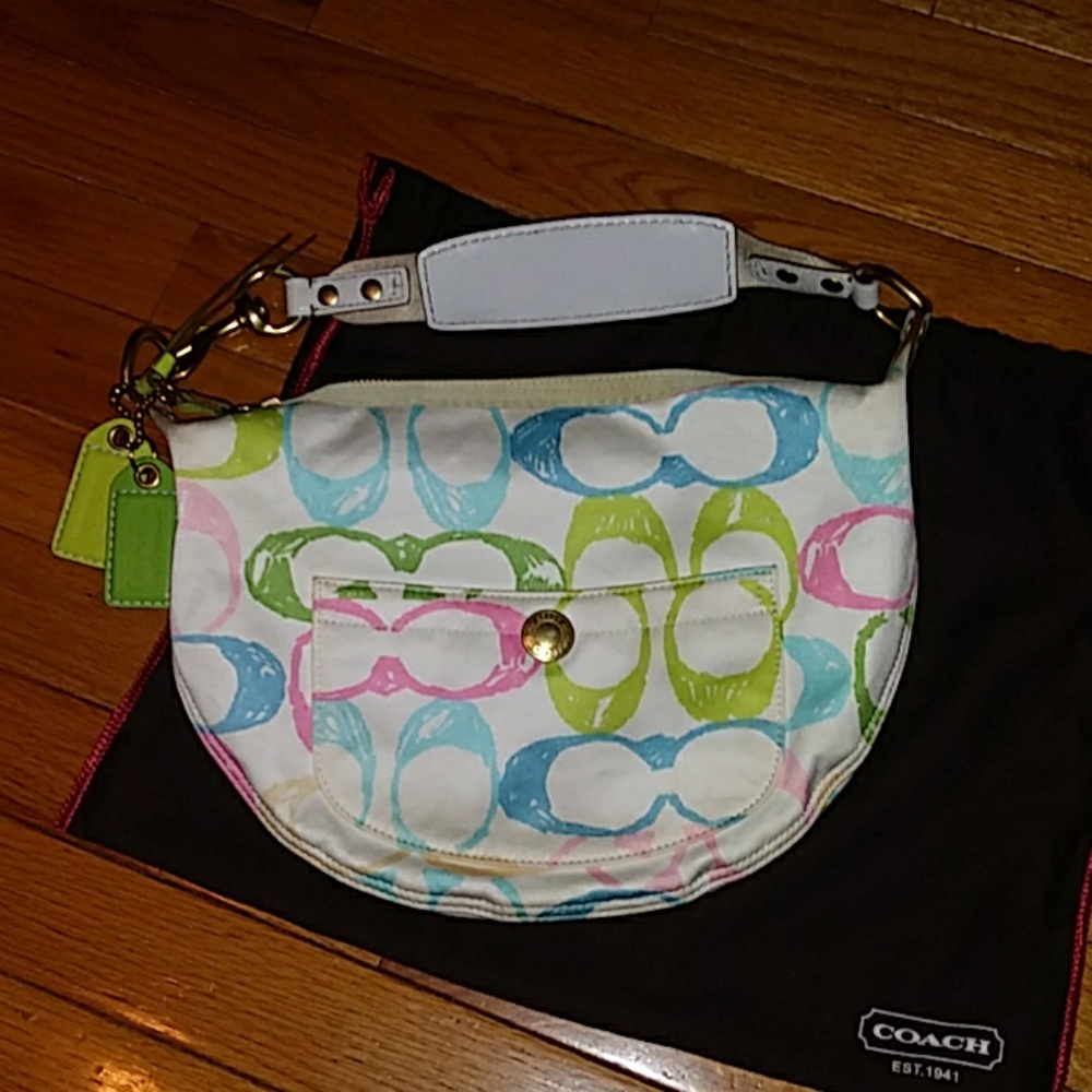 Coach Pastel Scribble Shoulder Bag